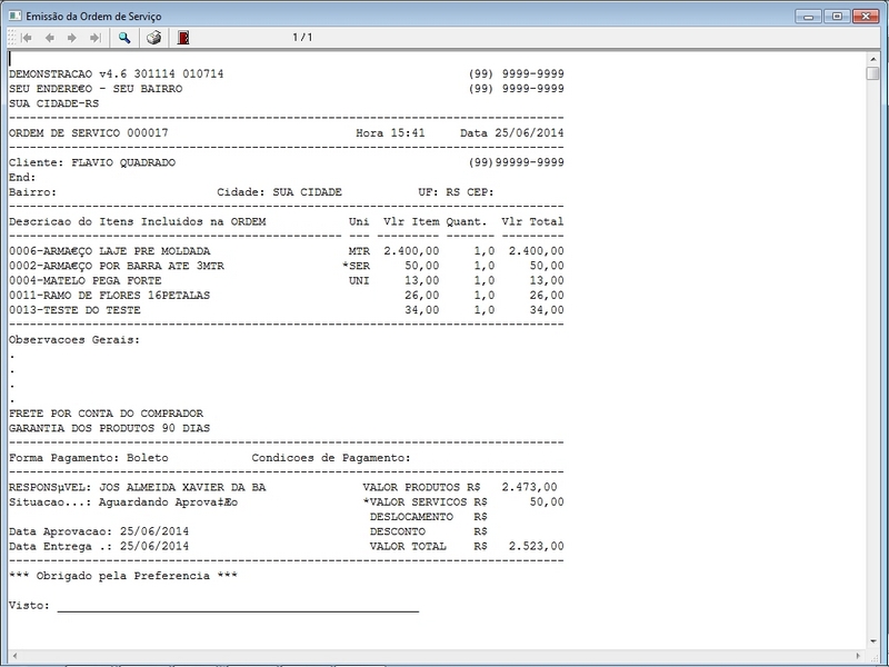 Programa Ordem de Servi�o Geral v4.6 - FpqSystem e Virtual Programas