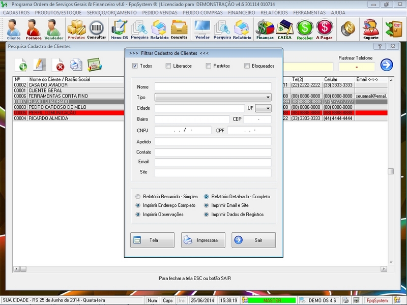 Programa Ordem de Servi�o Geral v4.6 - FpqSystem e Virtual Programas