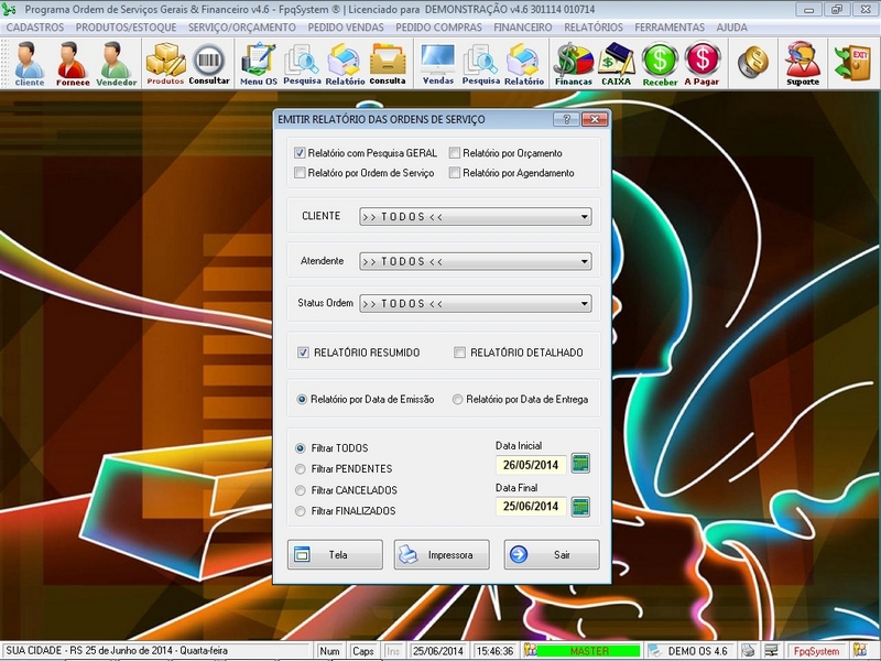 Programa Ordem de Servi�o Geral v4.6 - FpqSystem e Virtual Programas