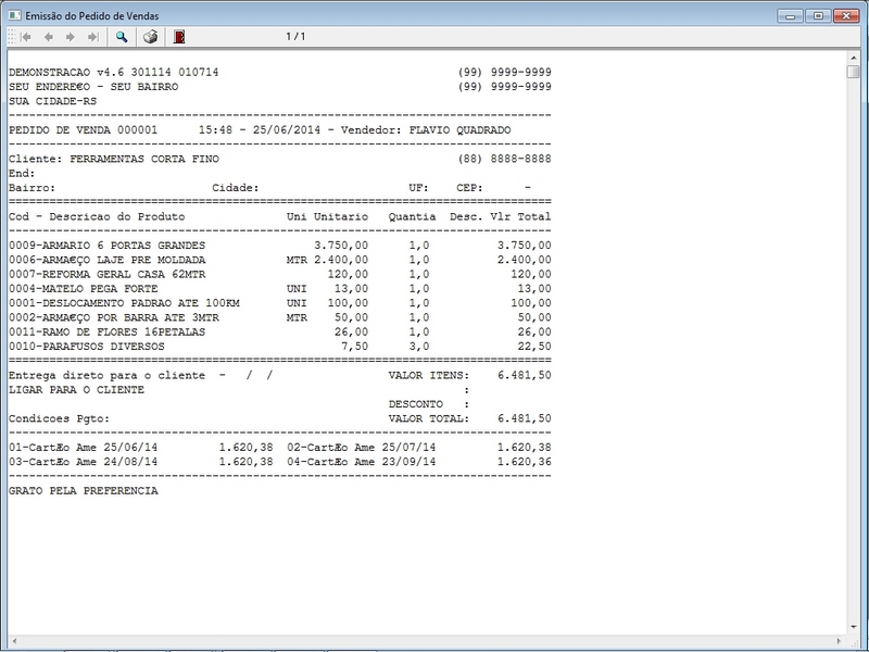 Programa Ordem de Servi�o Geral v4.6 - FpqSystem e Virtual Programas