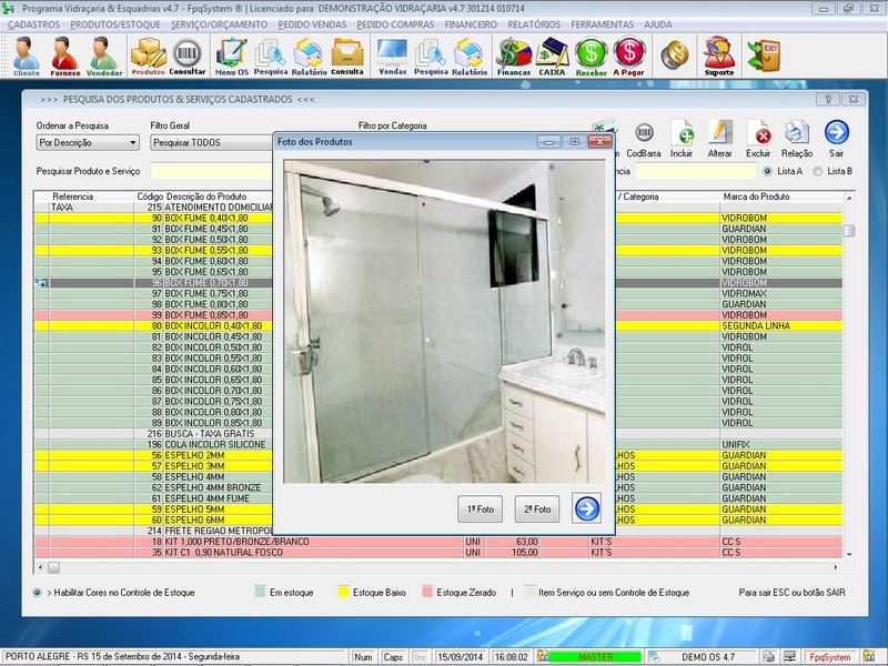 TELA DO PROGRAMA OS VIDRA�ARIA 4.7