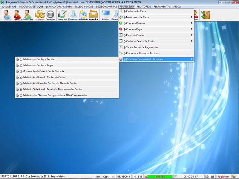 TELA DO PROGRAMA OS VIDRA�ARIA 4.7