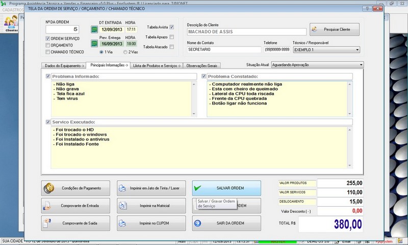 Programa OS Assist�ncia T�cnica 5.0 Plus