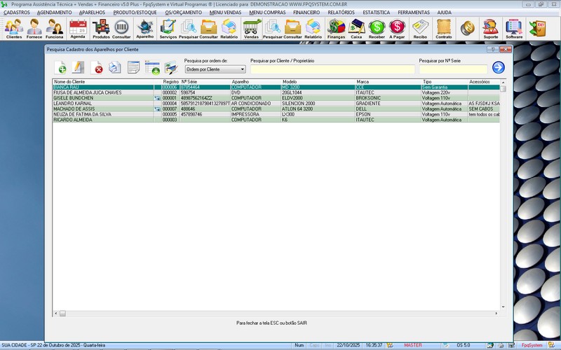 Programa OS Assist�ncia T�cnica 5.0 Plus