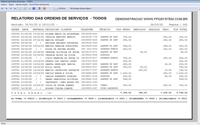 Programa OS Assist�ncia T�cnica 5.0 Plus
