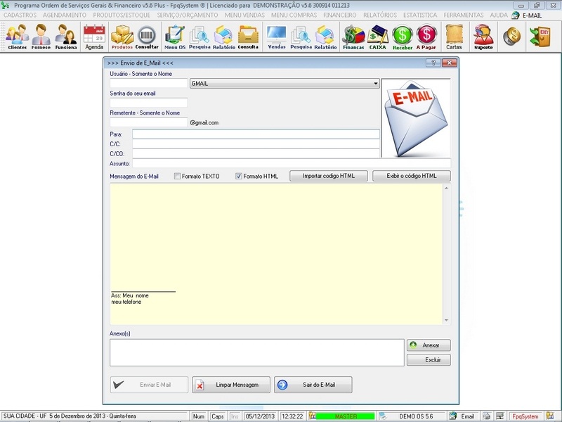Imagens do Programa Servi�os Gerais v5.6 Plus
