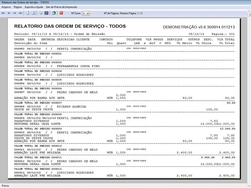 Imagens do Programa Servi�os Gerais v5.6 Plus