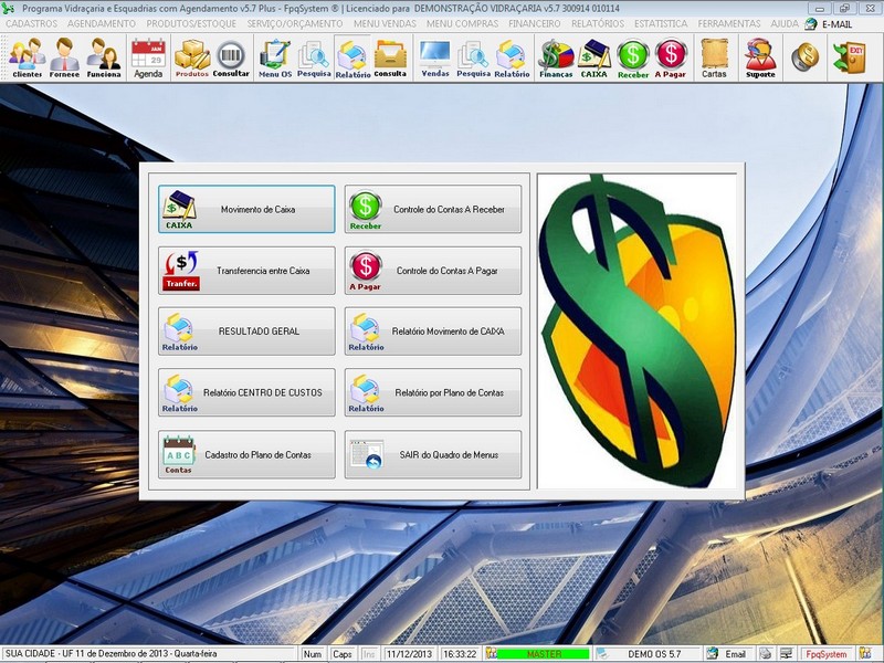 Imagens do Programa Vidra�aria e Esquadria v5.7 Plus