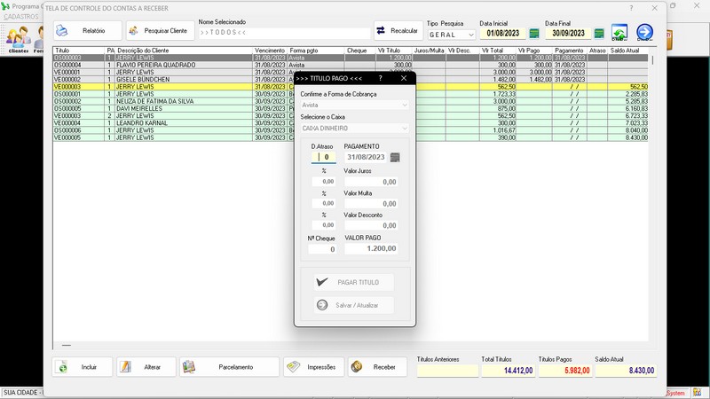 Imagem do Programa Serralheria, Agendamento e Financeiro 6.3 Plus