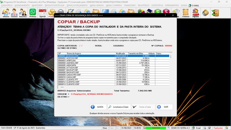 Imagem do Programa Serralheria, Agendamento e Financeiro 6.3 Plus