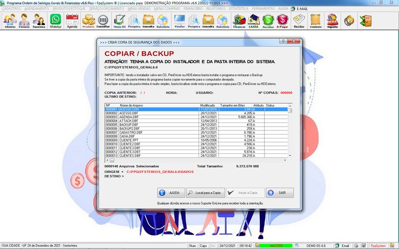 Imagens do Programa Servi�os Gerais v6.6 Plus