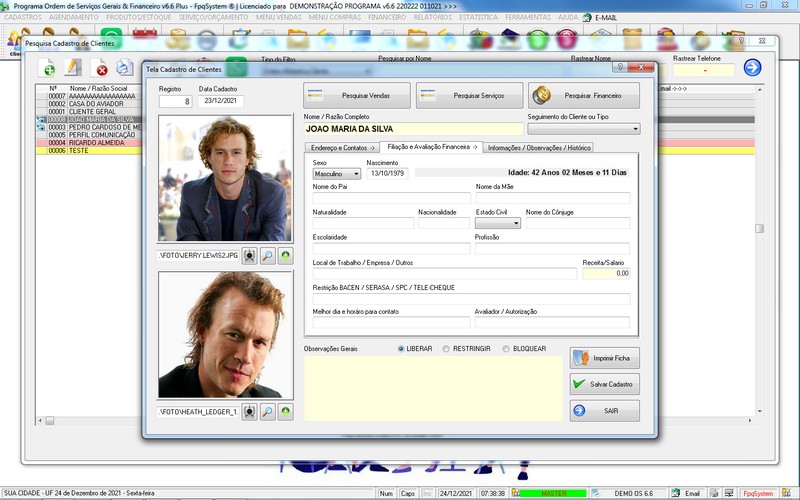 Imagens do Programa Servi�os Gerais v6.6 Plus