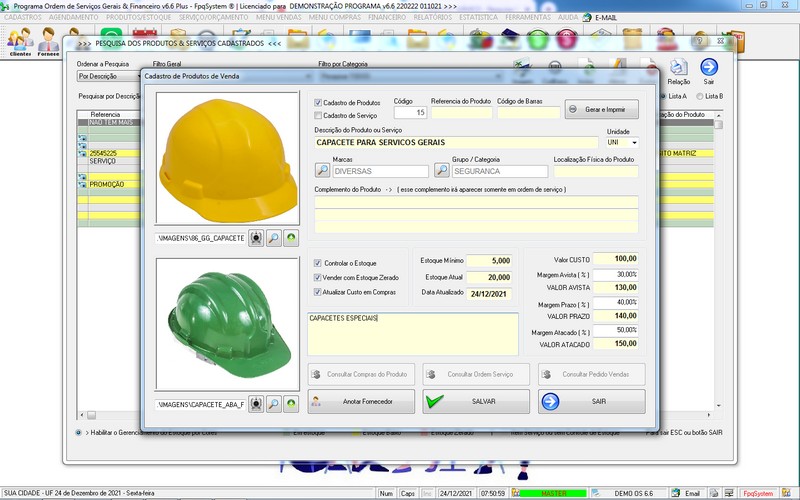 Imagens do Programa Servi�os Gerais v6.6 Plus