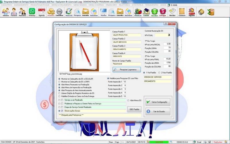 Imagens do Programa Servi�os Gerais v6.6 Plus