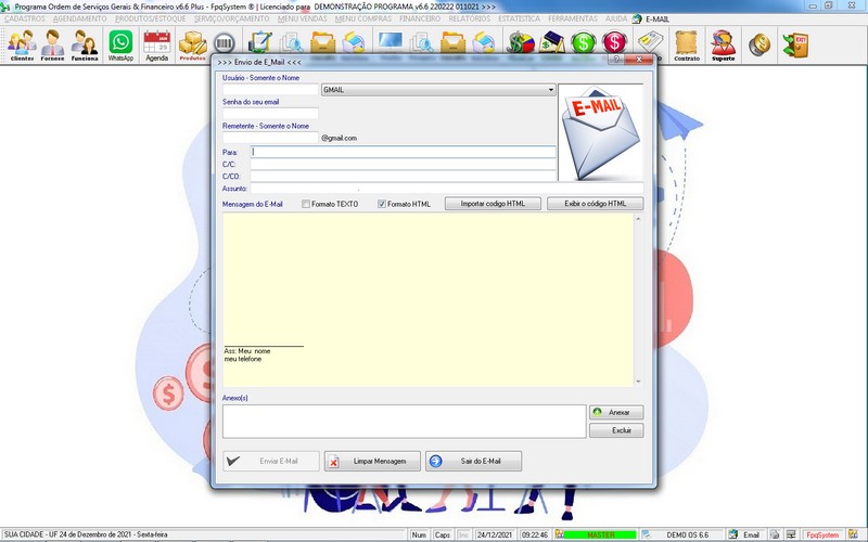 Imagens do Programa Servi�os Gerais v6.6 Plus