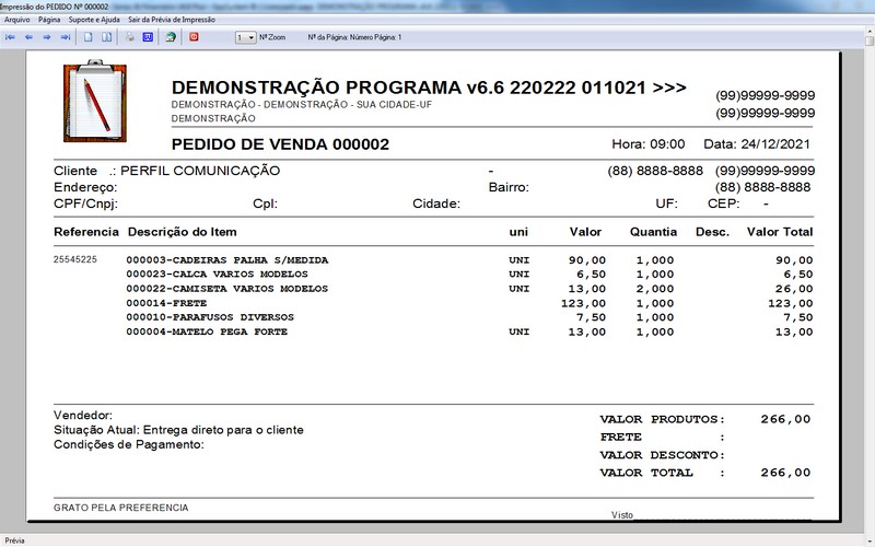 Imagens do Programa Servi�os Gerais v6.6 Plus