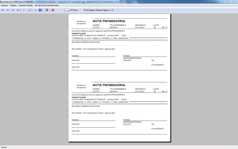 Imagens do Programa Servi�os Gerais v6.6 Plus
