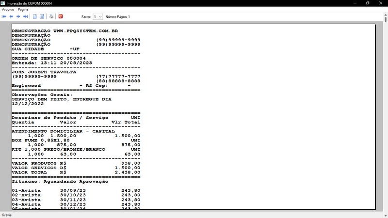Imagens do Programa Vidra�aria e Esquadria v6.7 Plus