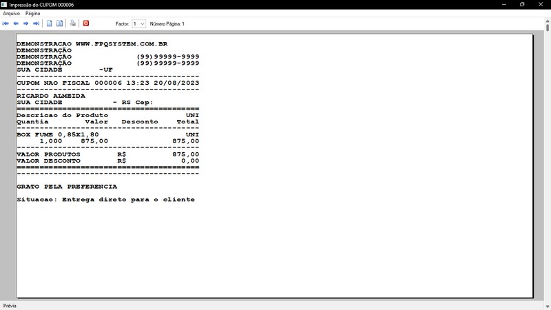 Imagens do Programa Vidra�aria e Esquadria v6.7 Plus
