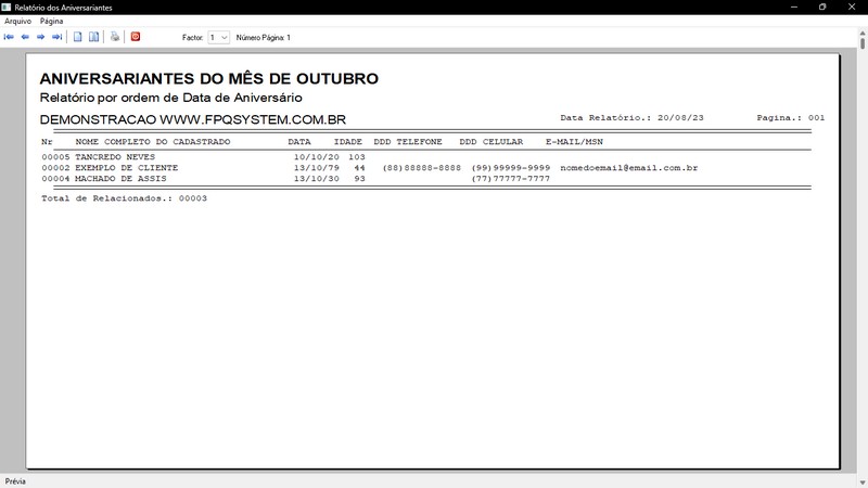Imagens do Programa Vidra�aria e Esquadria v6.7 Plus