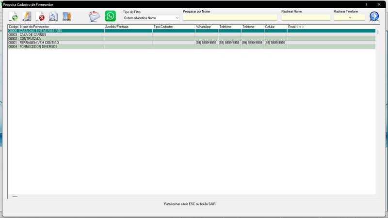 Imagens do Programa Vidra�aria e Esquadria v6.7 Plus