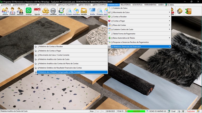 Imagens do Programa Marmoraria v6.8 Plus