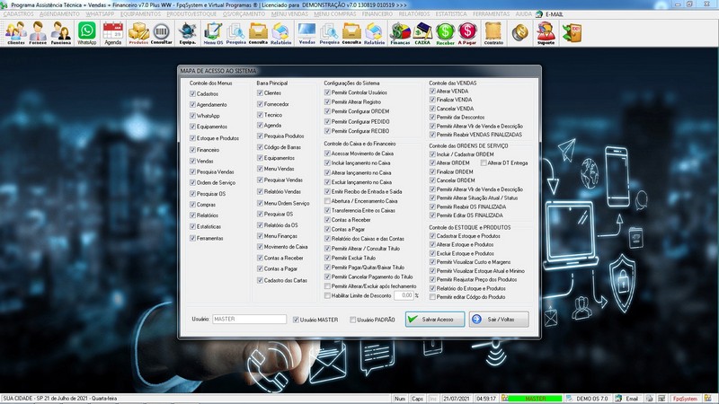 Programa OS Assist�ncia T�cnica 7.0 Plus