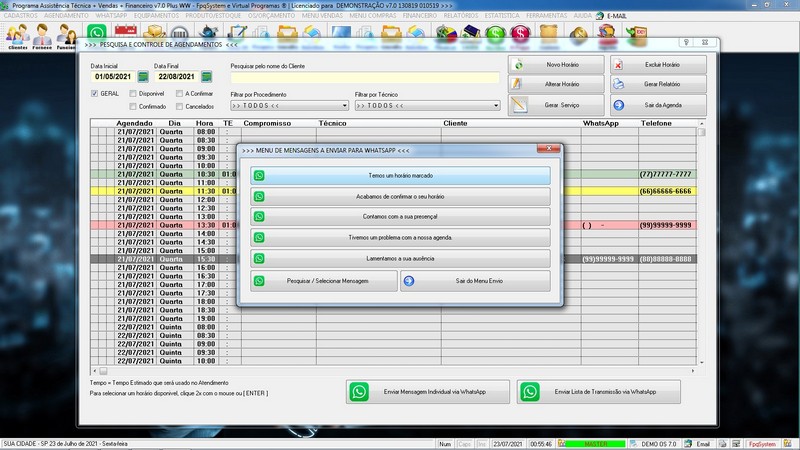 Programa OS Assist�ncia T�cnica 7.0 Plus