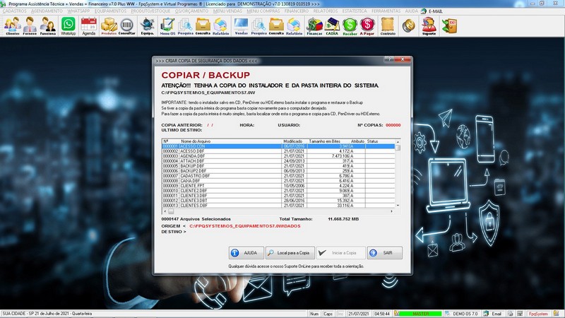 Programa OS Assist�ncia T�cnica 7.0 Plus
