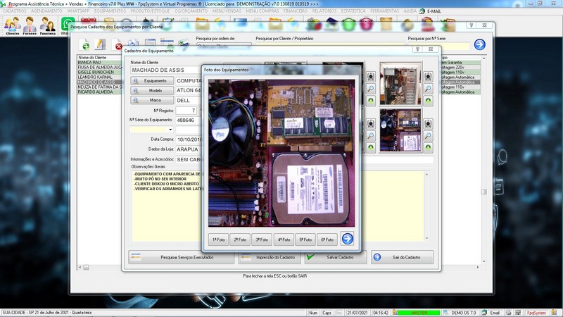 Programa OS Assist�ncia T�cnica 7.0 Plus