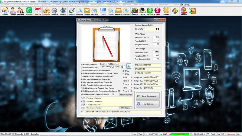 Programa OS Assist�ncia T�cnica 7.0 Plus