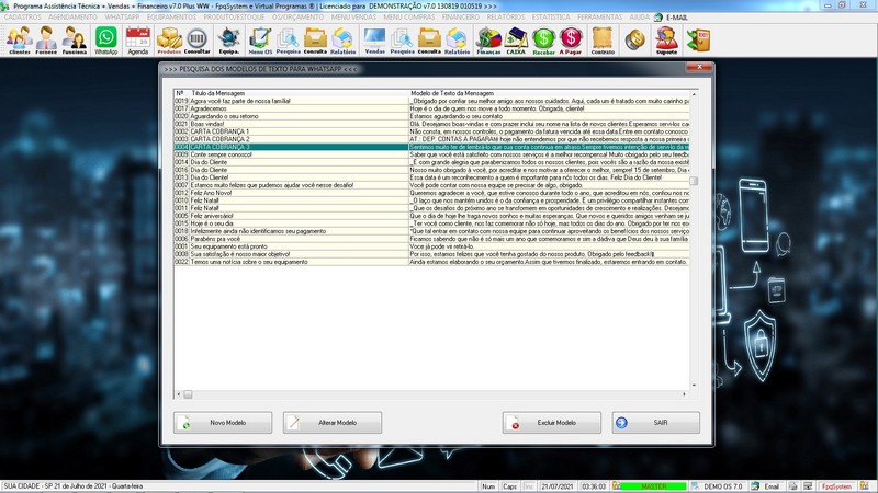 Programa OS Assist�ncia T�cnica 7.0 Plus