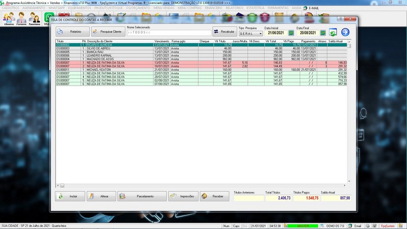 Programa OS Assist�ncia T�cnica 7.0 Plus