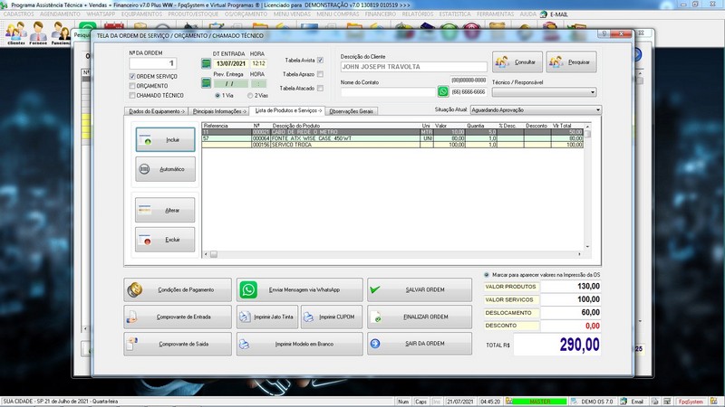 Programa OS Assist�ncia T�cnica 7.0 Plus