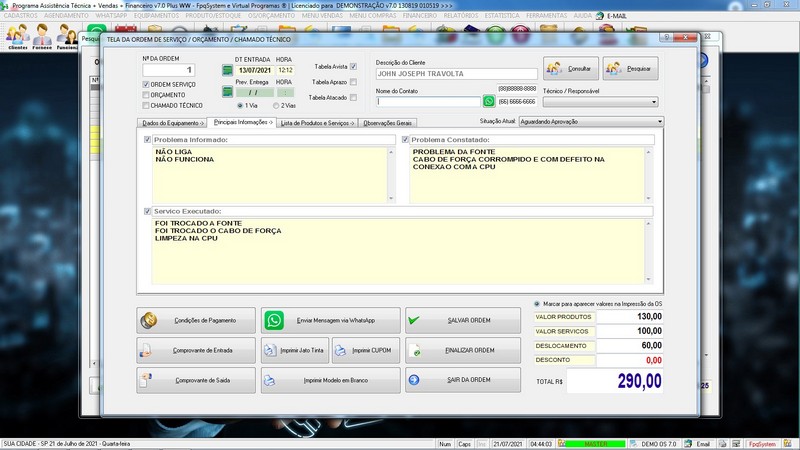 Programa OS Assist�ncia T�cnica 7.0 Plus