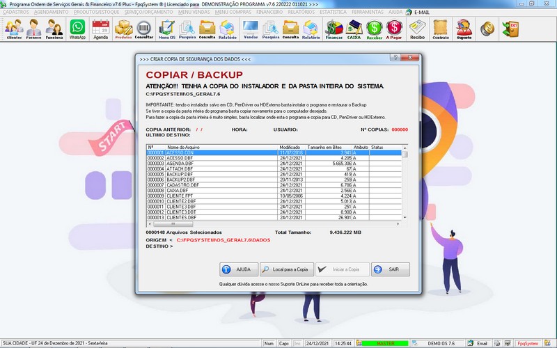 Imagens do Programa Servi�os Gerais v7.6 Plus