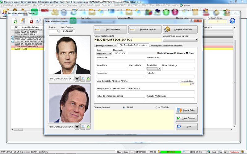 Imagens do Programa Servi�os Gerais v7.6 Plus