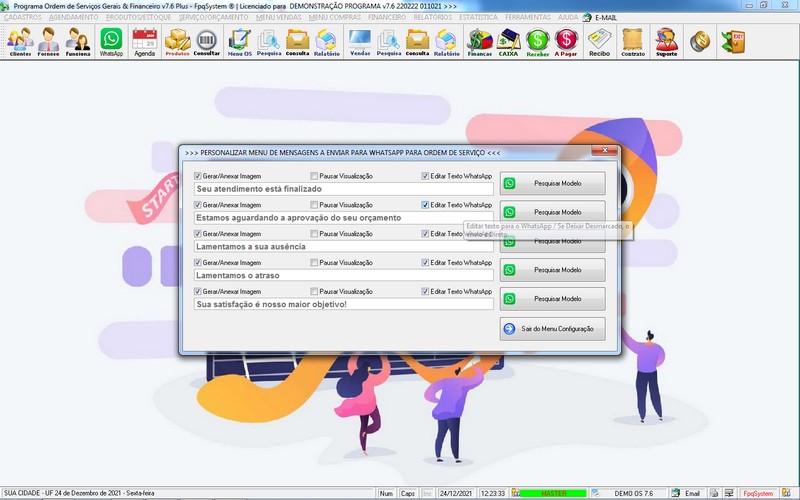 Imagens do Programa Servi�os Gerais v7.6 Plus