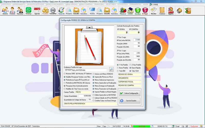 Imagens do Programa Servi�os Gerais v7.6 Plus