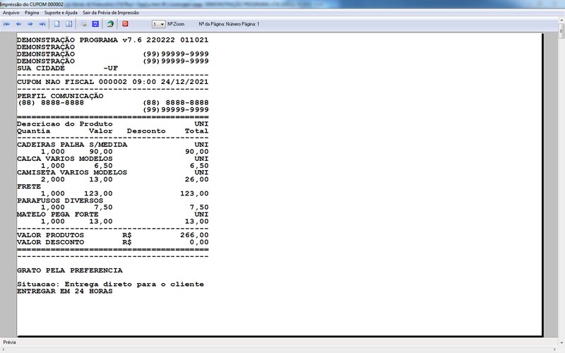 Imagens do Programa Servi�os Gerais v7.6 Plus
