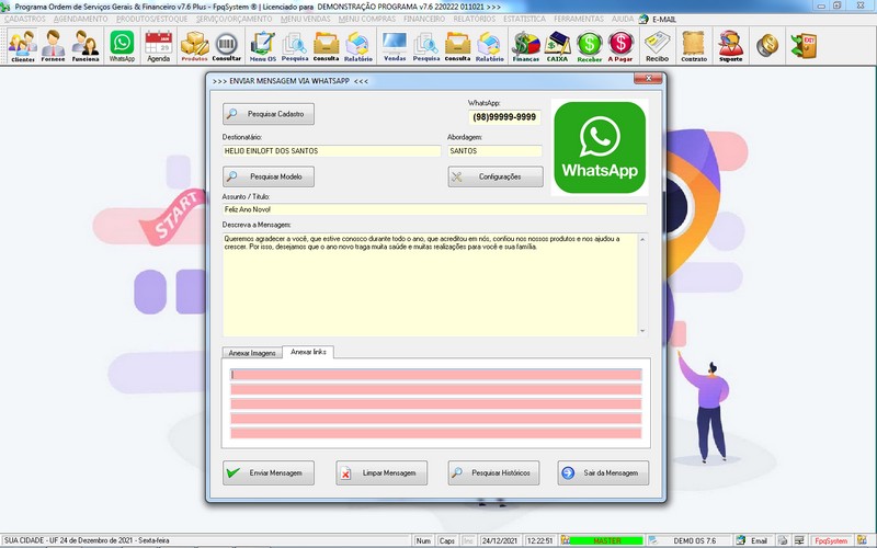 Imagens do Programa Servi�os Gerais v7.6 Plus