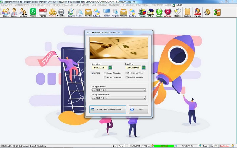 Imagens do Programa Servi�os Gerais v7.6 Plus