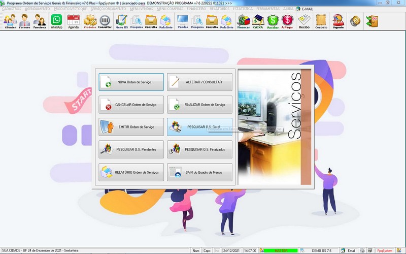 Imagens do Programa Servi�os Gerais v7.6 Plus