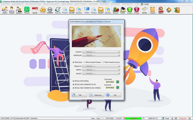 Imagens do Programa Servi�os Gerais v7.6 Plus