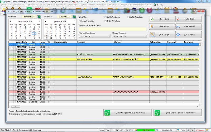 Imagens do Programa Servi�os Gerais v7.6 Plus