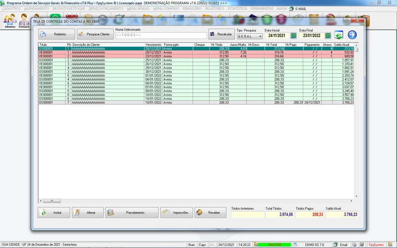 Imagens do Programa Servi�os Gerais v7.6 Plus