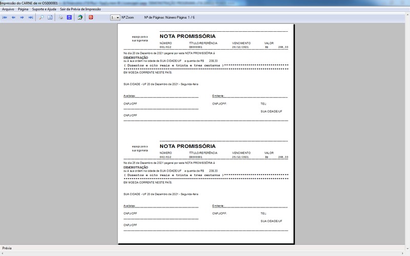 Imagens do Programa Servi�os Gerais v7.6 Plus