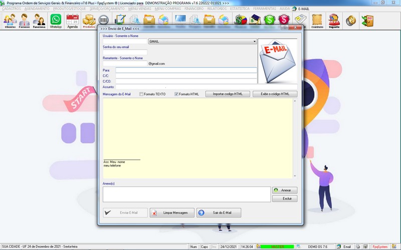 Imagens do Programa Servi�os Gerais v7.6 Plus