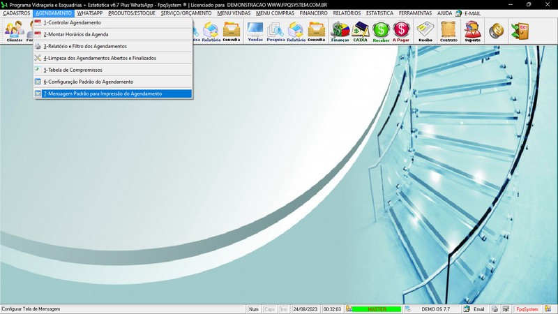 Imagens do Programa Vidra�aria e Esquadria v7.7 Plus