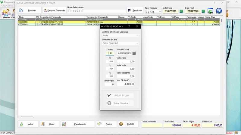 Imagens do Programa Vidra�aria e Esquadria v7.7 Plus